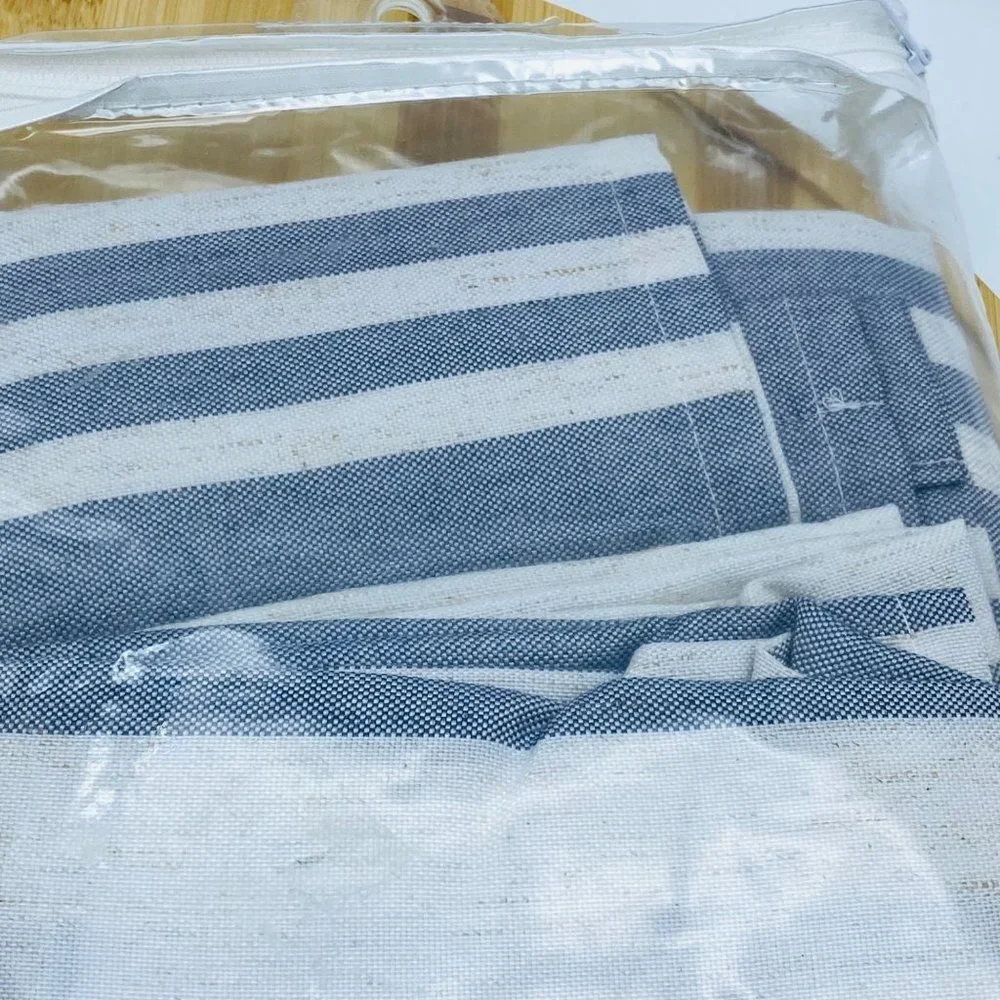 Vue Window Solutions Vinstra Tier Pair in Indigo Curtains 2”x26”x45” Linen Blend